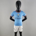 Camiseta Man City Ninos Primera 2022/2023