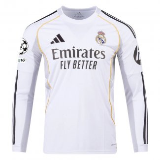 Camiseta Real Madrid Manga Larga Primera 2025/2026
