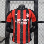 Camiseta Ac Milan Authentic Primera 2025/2026 Camiseta Ac Milan Authentic Primera 2025/2026