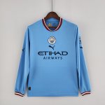 Camiseta Manchester City Manga Larga Primera 2022/2023