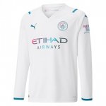 Camiseta Man City Manga Larga Segunda 2021/2022